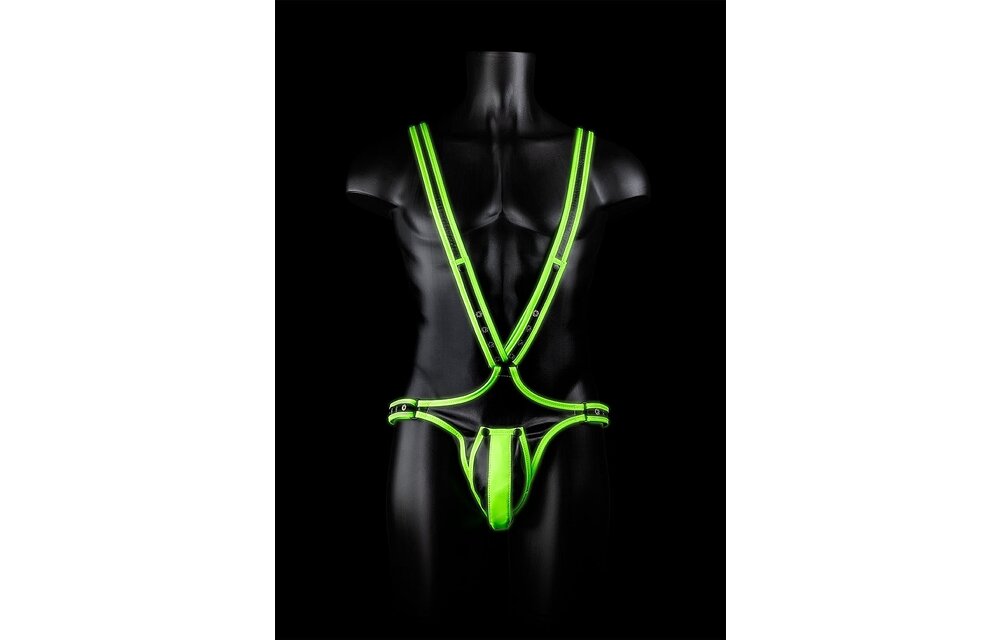 Glow In The Dark Harness Grün | Ouch! Bodybondage Stilvoll