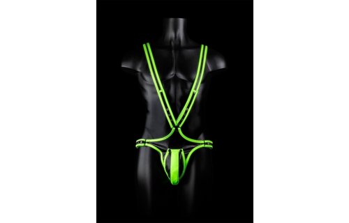 Glow In The Dark Harness Green | Ouch! Bodybondage Stylish