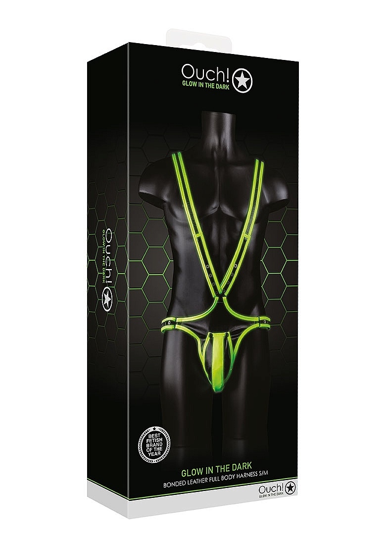 Glow In The Dark Harness Green | Ouch! Bodybondage Stylish