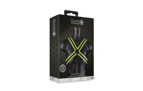 Ouch! Glow In The Dark Bondage Harness | Crotch Harness Green