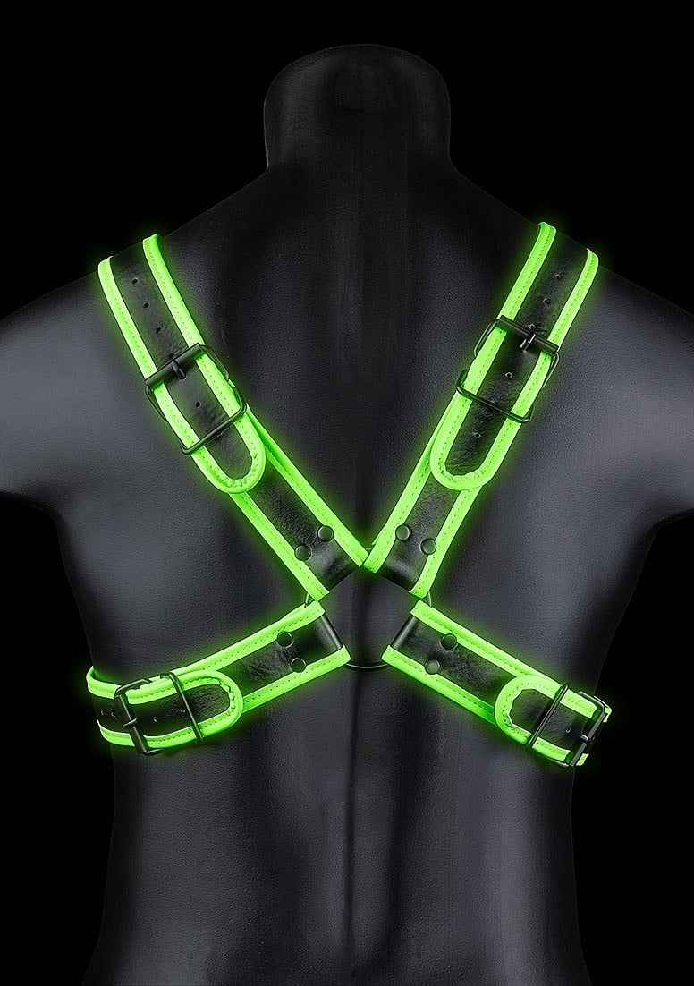 Ouch! Glow In The Dark Bondage Harness | Crotch Harness Green