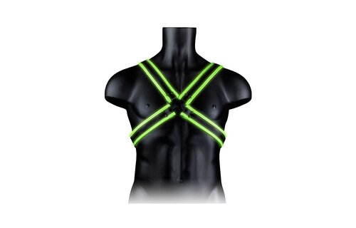 Ouch! Glow In The Dark Bondage Harness | Crotch Harness Green