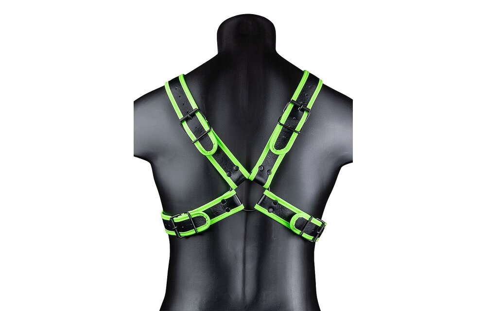 Ouch! Glow In The Dark Bondage Harness | Crotch Harness Green
