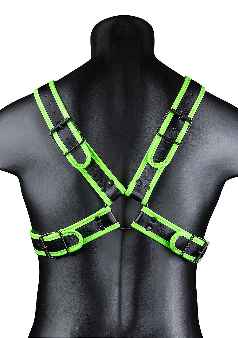 Ouch! Glow In The Dark Bondage Harness | Crotch Harness Green