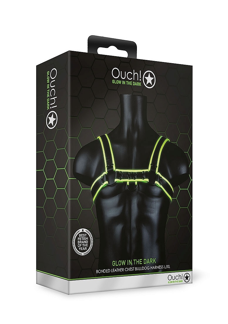 Borst Bulldog Harnas Glow - Verstelbaar & Glow In The Dark