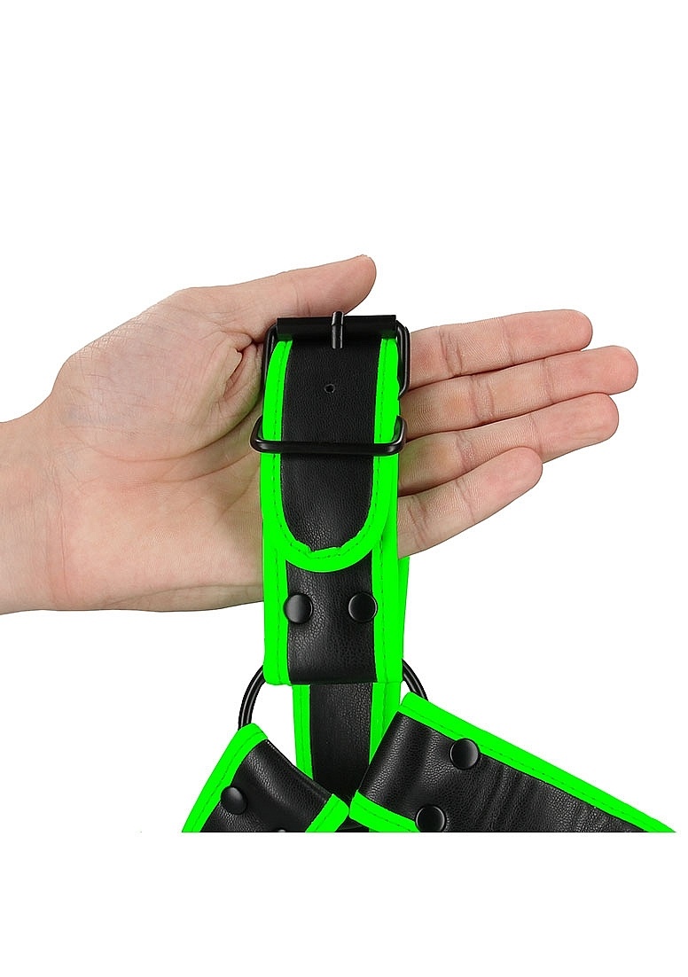 Brust-Bulldog-Harness Glow – Verstellbar & Glow In The Dark