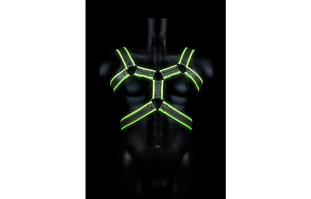 Body Armour Glow In The Dark | Ouch! Bondage Harness Green