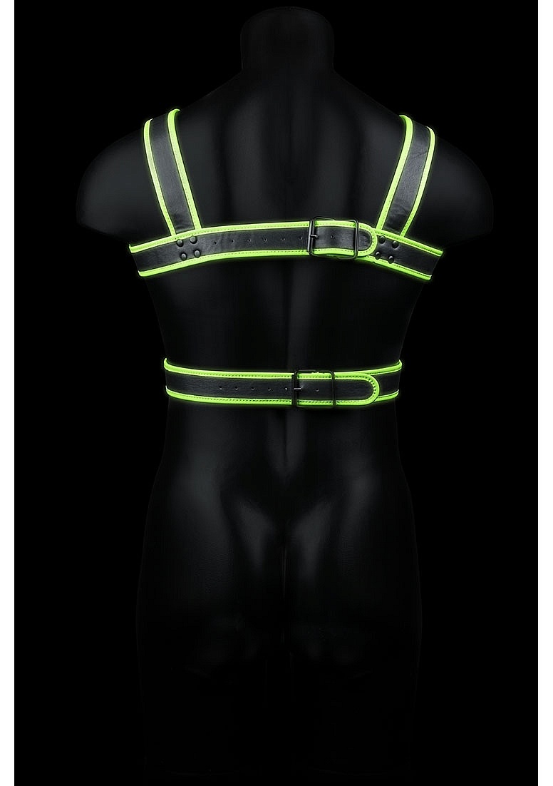 Body Armor Glow In The Dark | Ouch! Bondageharnas Groen