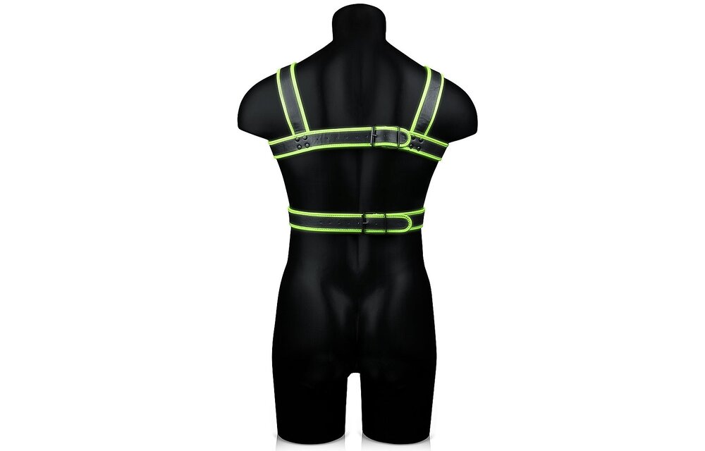 Body Armor Glow In The Dark | Ouch! Bondageharnas Groen