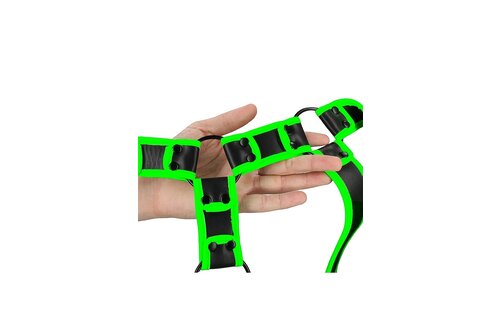 Body Armor Glow In The Dark | Ouch! Bondageharnas Groen
