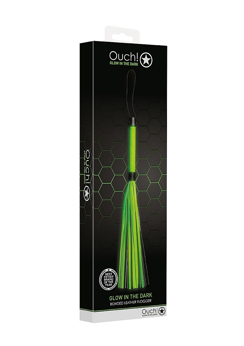Flogger Glow In The Dark | Ouch! Bondage Accessoire Groen