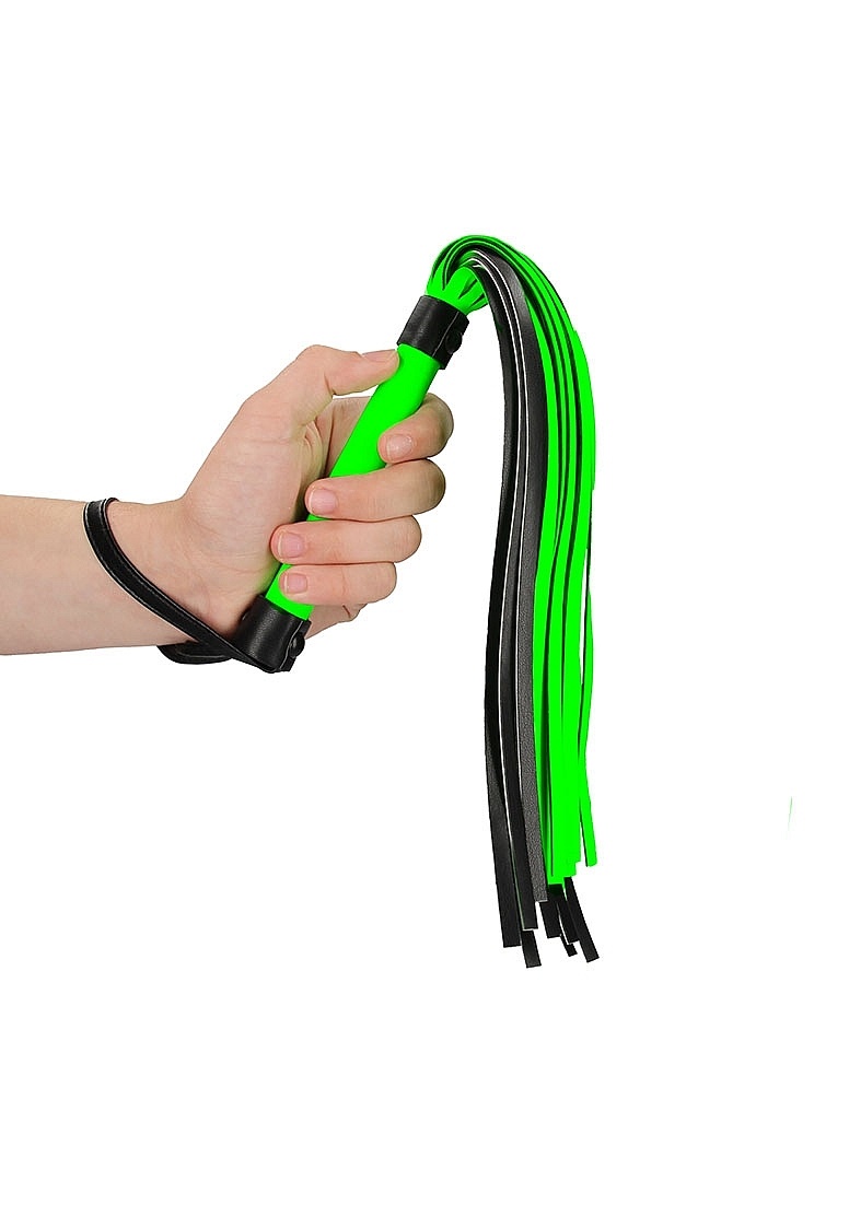 Flogger Glow In The Dark | Ouch! Bondage Accessoire Groen