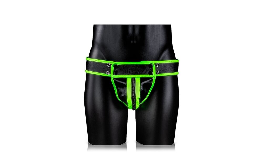Gestreepte Ouch! Glow in the Dark Jockstrap – Bondage Stijl