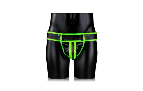 Gestreifter Ouch! Glow in the Dark Jockstrap – Bondage-Stil