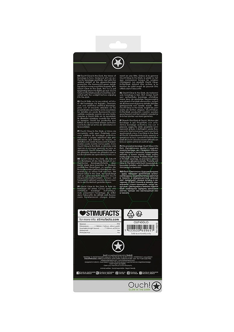 Swirl dikke rekbare penishoes Glow in the Dark – Extra lengte