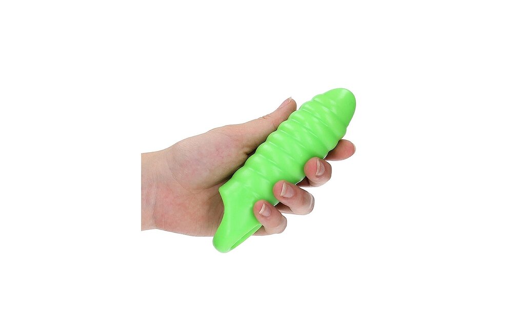 Swirl dikke rekbare penishoes Glow in the Dark – Extra lengte