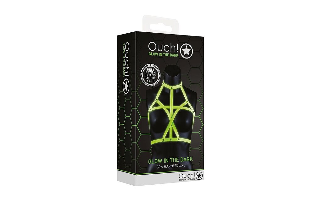 Bh Harnas Glow In The Dark | Ouch! Sexy Bondage L/XL
