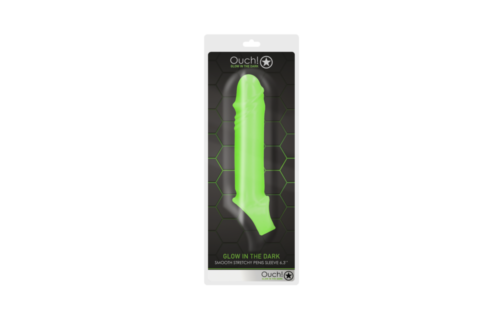 Glatte, dehnbare Glow-in-the-Dark-Penishülle – Ouch!