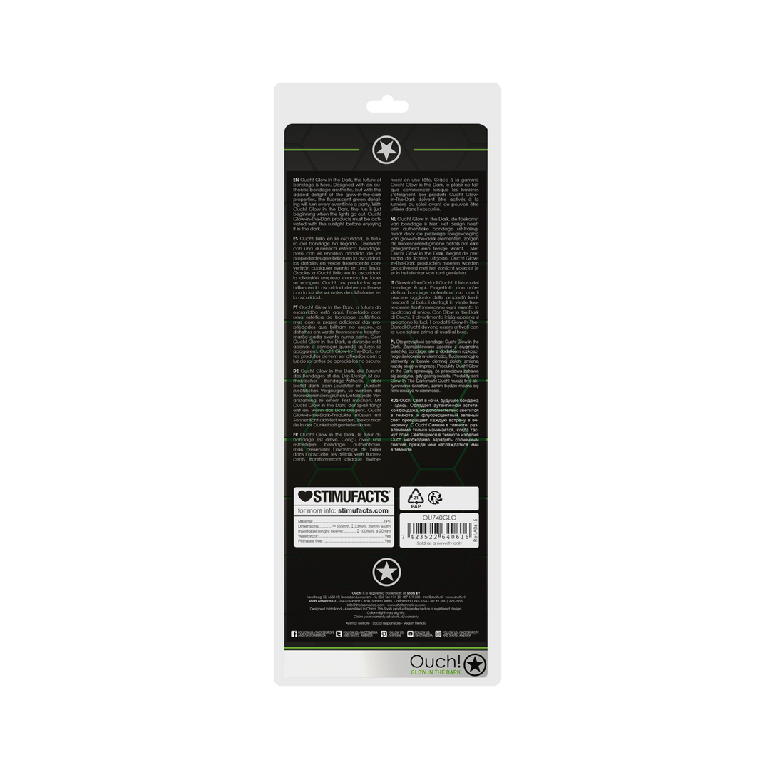 Gladde, Rekbare Glow in the Dark Penis Sleeve – Ouch!