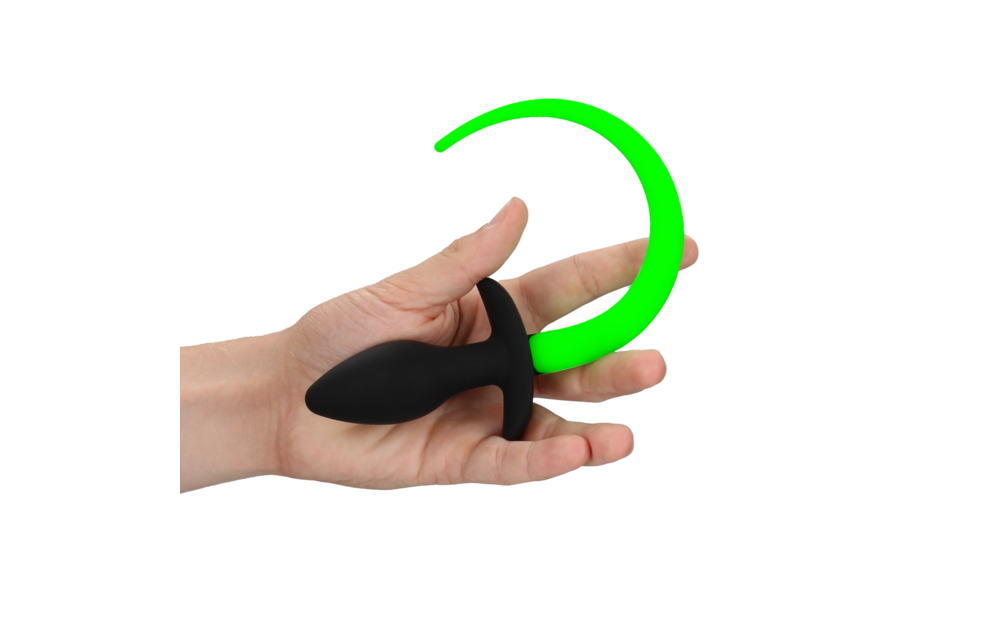 Puppy Tail Plug Glow in the Dark - Playful & Cool!