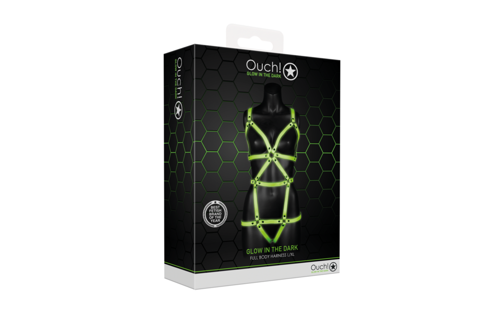 Sexy Glow-in-the-Dark-Harness | Körperbedeckend & verstellbar