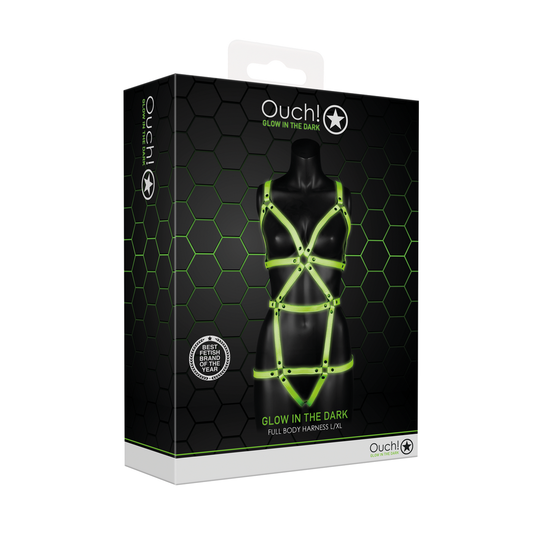Sexy Glow-in-the-Dark-Harness | Körperbedeckend & verstellbar