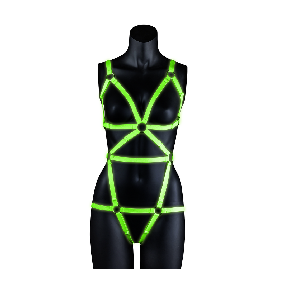 Sexy Glow-in-the-Dark-Harness | Körperbedeckend & verstellbar