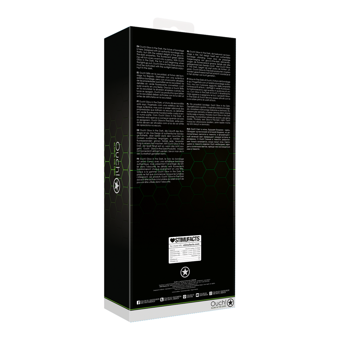 Oberschenkelmanschetten mit Gürtel und Handschellen