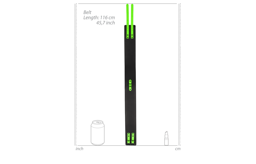 Dijbeenboeien Met Riem & Handboeien Glow In The Dark Groen