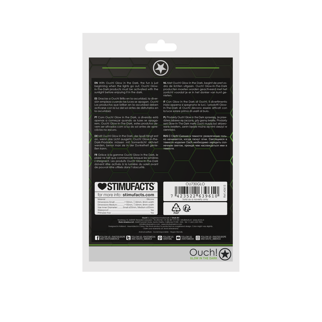 Cockring Set Glow in the Dark - 2 Stuks Ouch! Siliconen