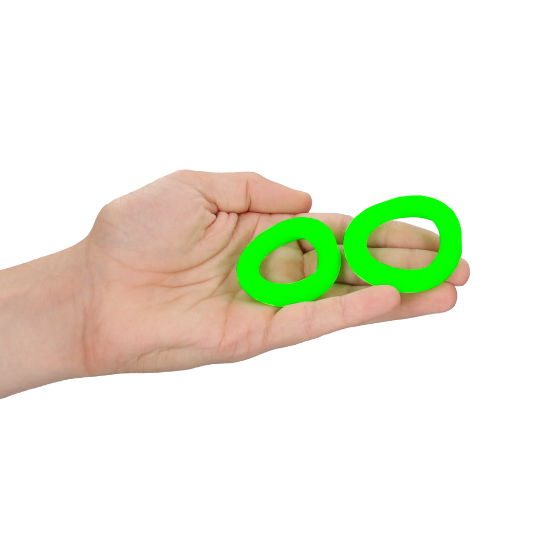 Cockring Set Glow in the Dark - 2 Stuks Ouch! Siliconen