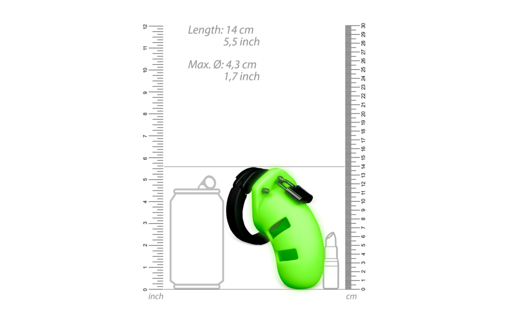 Ouch! Glow in the Dark Keuschheitskäfig – Aufregend & fluoreszierend