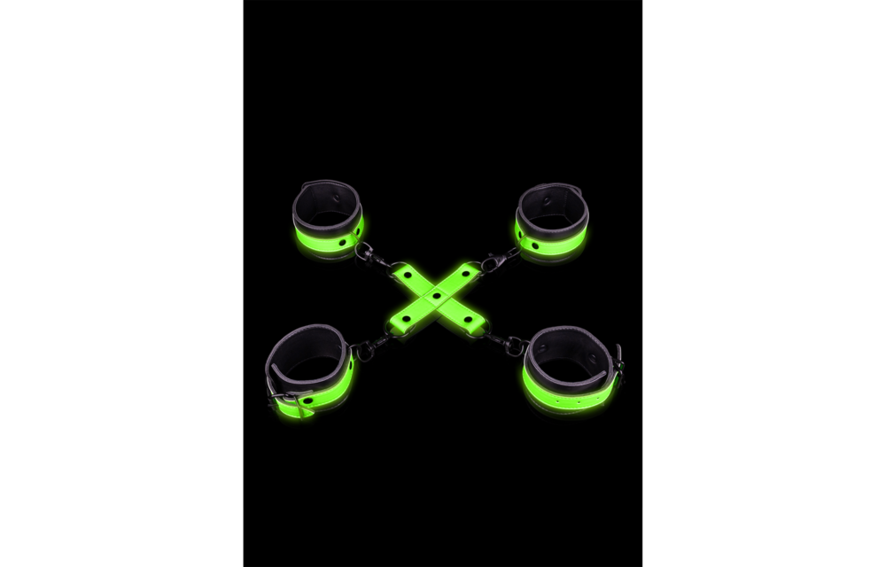 Hand- und Fußfesseln Glow-In-The-Dark | Ouch! By Shots