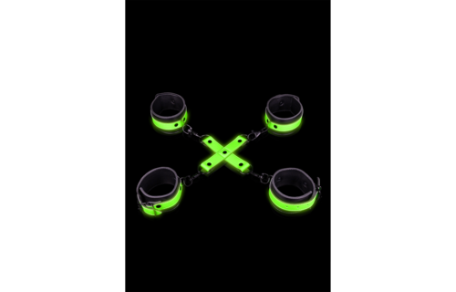 Hand- und Fußfesseln Glow-In-The-Dark | Ouch! By Shots