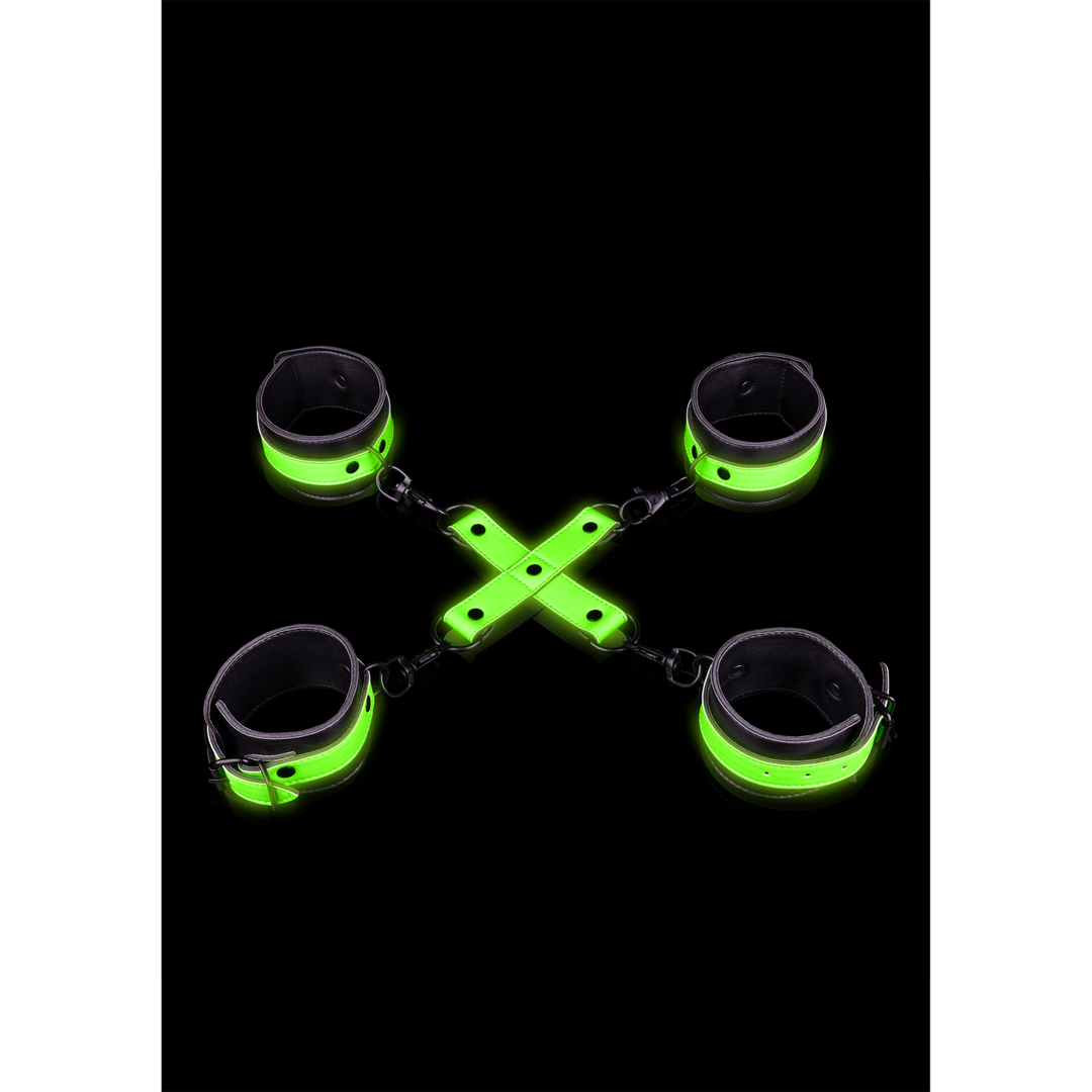 Hand- und Fußfesseln Glow-In-The-Dark | Ouch! By Shots
