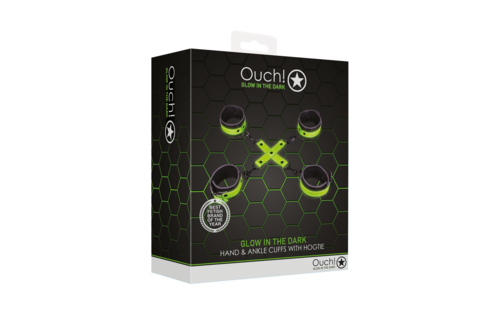Hand and Ankle Cuffs Glow-In-The-Dark | Ouch! By Shots
