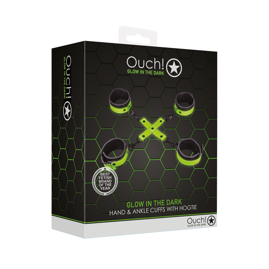 Hand- und Fußfesseln Glow-In-The-Dark | Ouch! By Shots