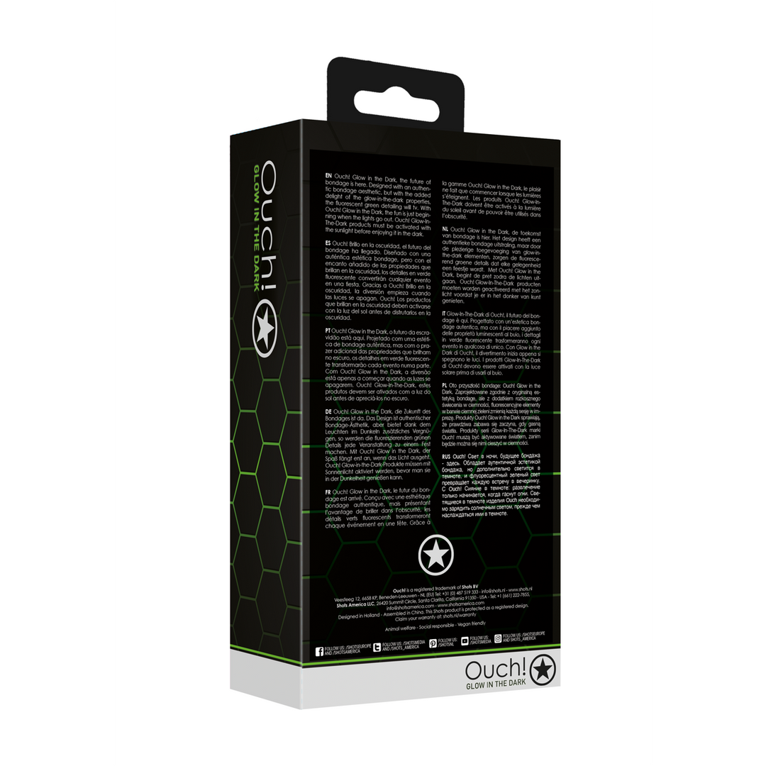 Buttplug mit Cockring 4,3 cm Glow in the Dark – Ouch!