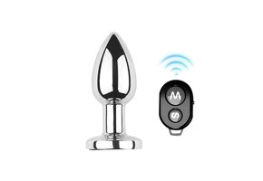 Vibrating Steel Buttplug Medium