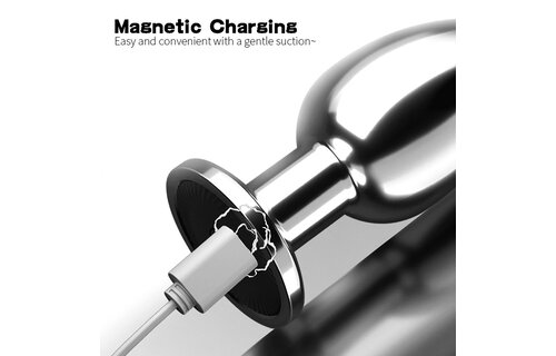 Vibrating Steel Buttplug Medium