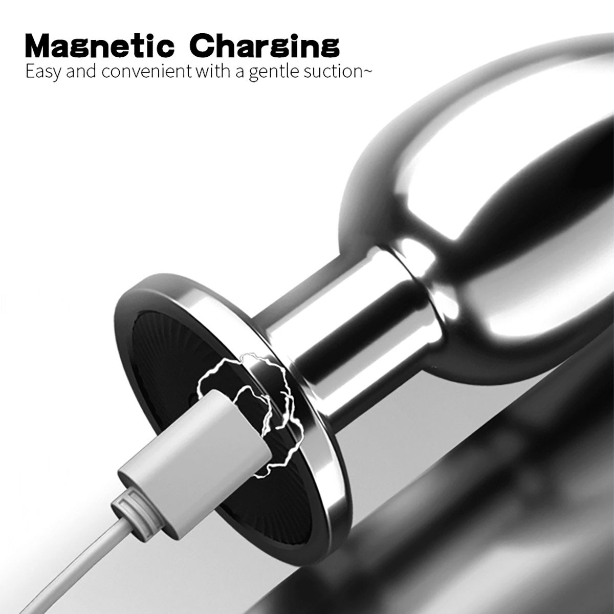 Vibrerende Stalen Buttplug Medium