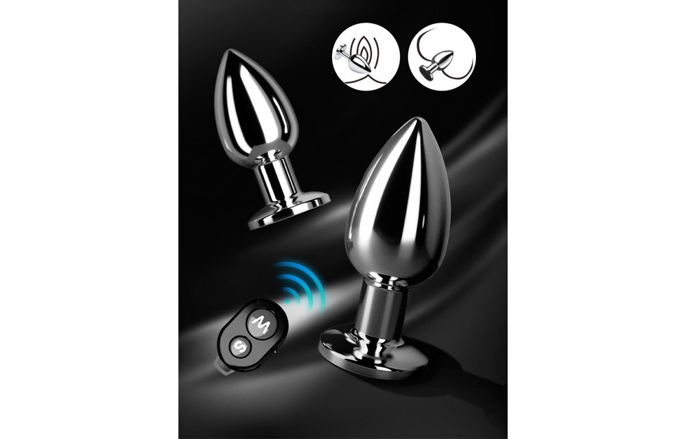 Vibrierender Stahl-Buttplug Medium 7,9 cm – Luxuriöses Analvergnügen