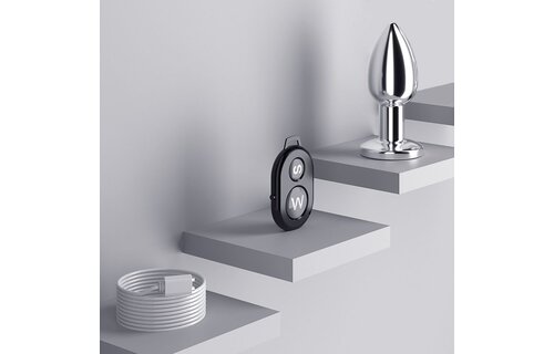 Vibrierender Stahl-Butt-Plug Small 7,1 cm – Luxuriöse Vibration