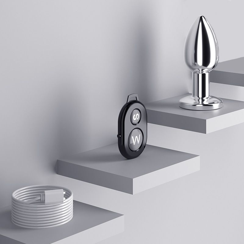 Vibrierender Stahl-Butt-Plug Small 7,1 cm – Luxuriöse Vibration