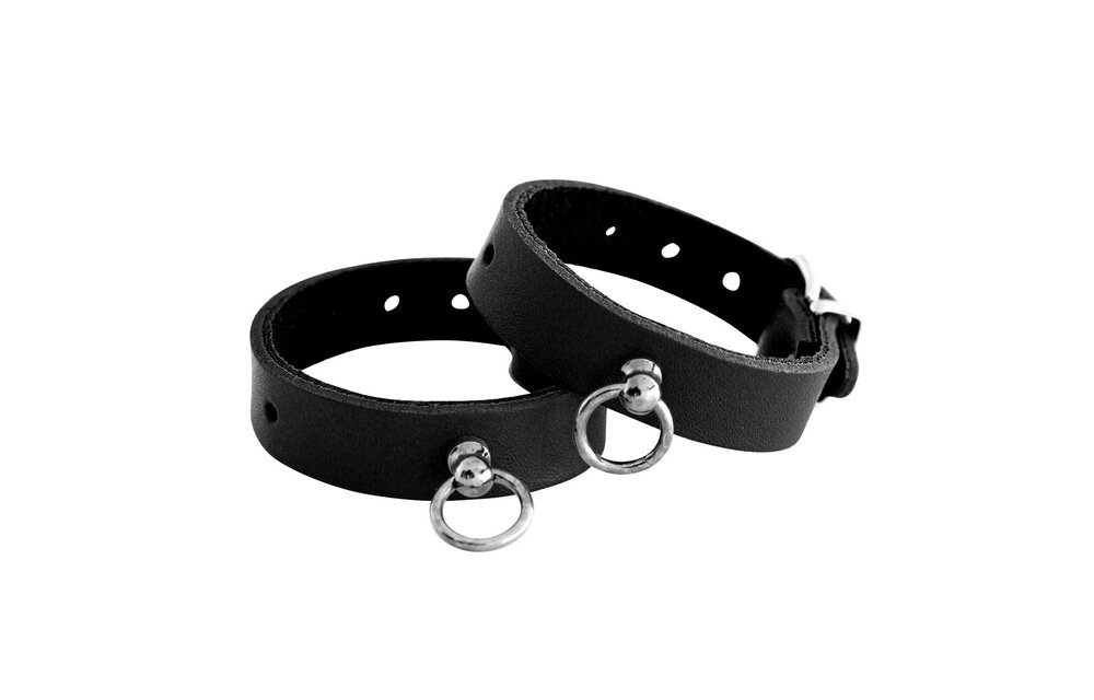 Leather Mini Handcuffs Black – Elegance & BDSM Domination
