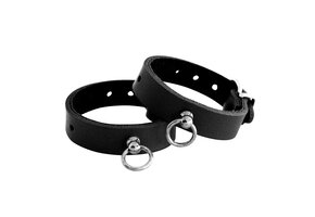 Leather Mini Handcuffs Black – Elegance & BDSM Domination