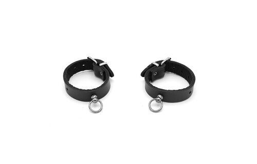 Leather Mini Handcuffs Black – Elegance & BDSM Domination