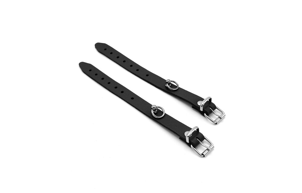 Lederen Mini Handboeien Zwart – Elegantie & BDSM Dominantie