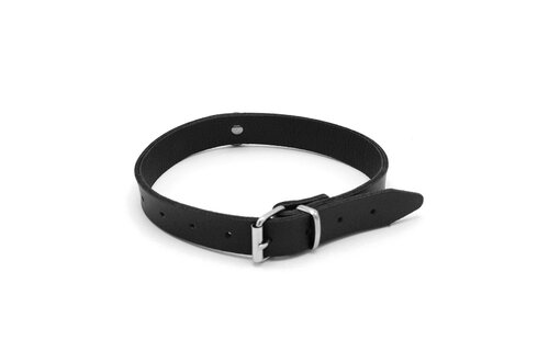 Leather Collar Mini O-Ring Black | Luxury BDSM Collar Leather