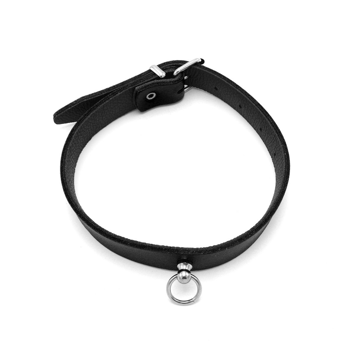 Leather Collar Mini O-Ring Black
